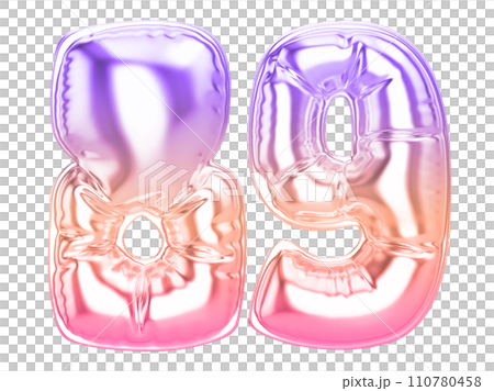 Balloon Number 3D Rendering 110780458