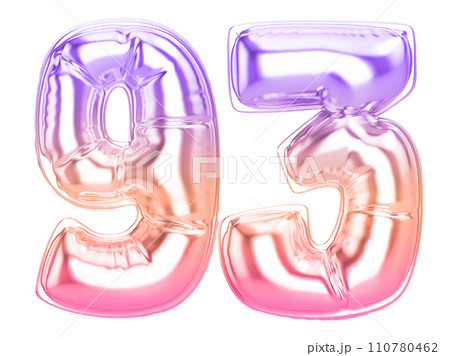 Balloon Number 3D Rendering 110780462