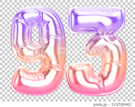 Balloon Number 3D Rendering 110780462