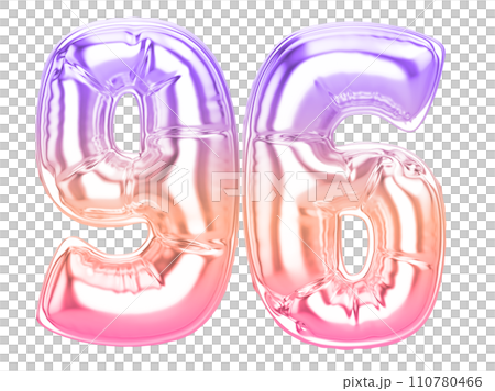 Balloon Number 3D Rendering 110780466