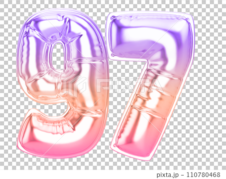Balloon Number 3D Rendering Balloon Number 3D Rendering 110780468