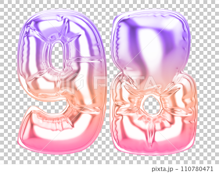 Balloon Number 3D Rendering 110780471