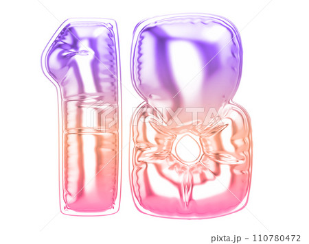 Balloon Number 3D Rendering 110780472