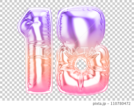 Balloon Number 3D Rendering 110780472