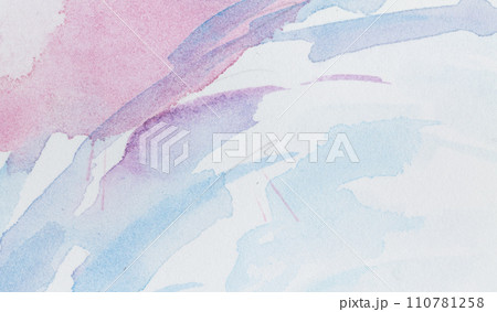 painted in watercolor on a white background. Hand painted watercolor background. Watercolor wash. 110781258