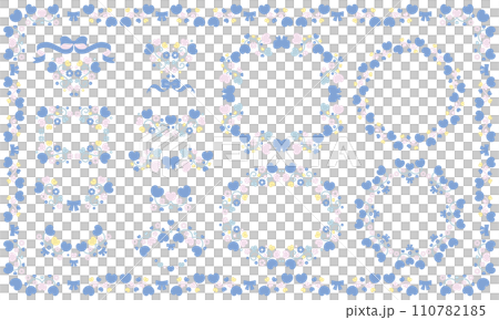 blue and pink heart frame set 110782185