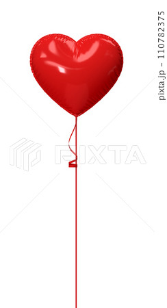 Red Balloon Heart. 3d render illustration. Red Balloon Heart. 3d render illustration. 110782375