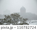 Hamburg in winter. Historical water tower. High quality photo 110782724