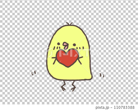 chick with heart 110783388