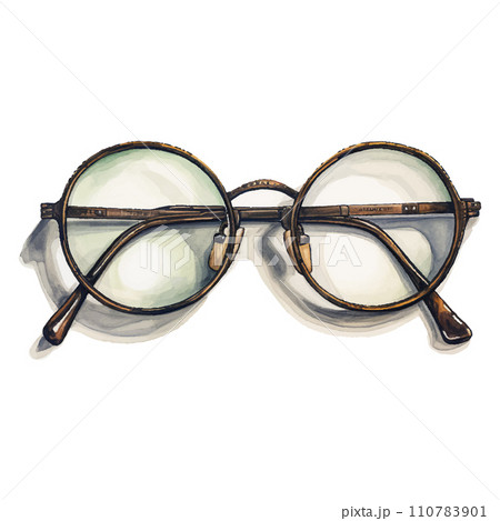 representation of glasses by hand front and side view on a white background, subject image representation of glasses by hand front and side view on a white background, subject image 110783901