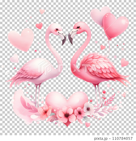 Valentine flamingo 110784057