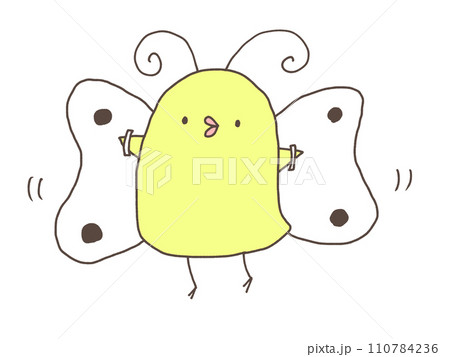 チョウチョの仮装したひよこ 110784236