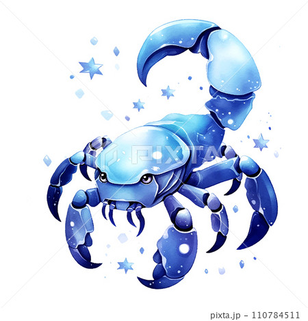 Zodiac sign scorpio watercolor 110784511
