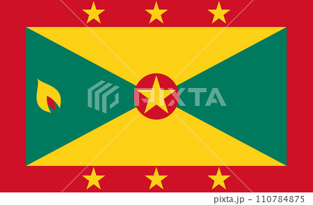 flag of Grenada. National red yellow and green Grenada flag 110784875