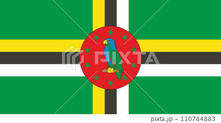 flag of Dominica. National Dominica flag. Island country 110784883