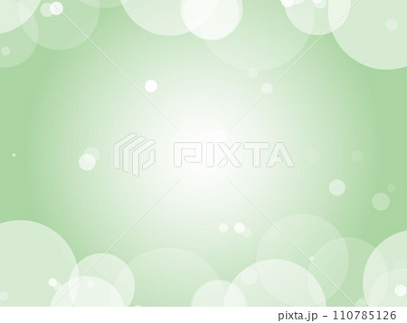 淡いガーリーなイメージの水玉模様背景_グリーン 110785126