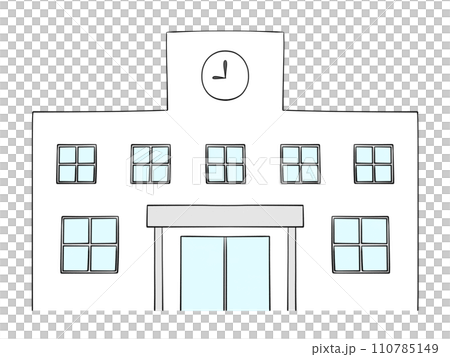 School building illustration 110785149