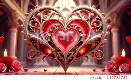 Love, valentine, colorful composition, symbolism and romance of love, February 14, Valentine's Day Love, valentine, colorful composition, symbolism and romance of love, February 14, Valentine's Day 110785735