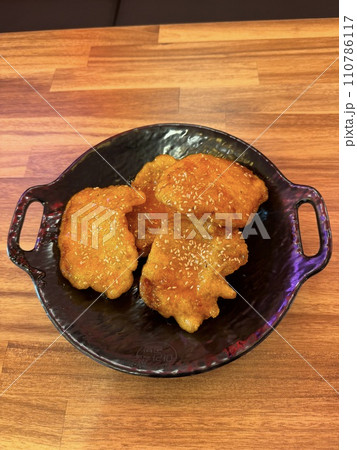Chinese Sweet and Sour Pork Fried 110786117