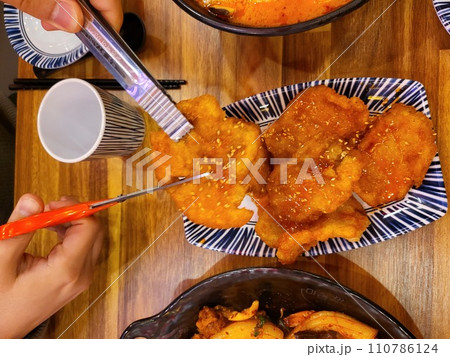 Chinese Sweet and Sour Pork Fried 110786124