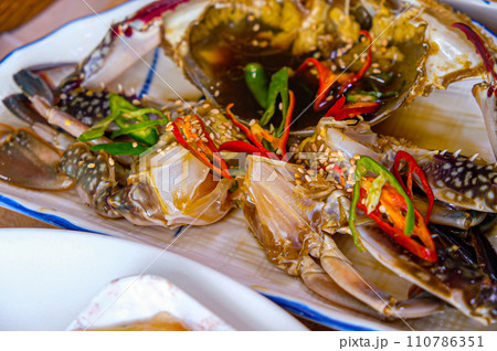 South Korea food. Soy Sauce Marinated Crab 110786351