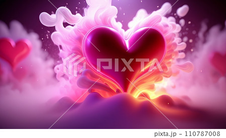 Love, valentine, colorful composition, symbolism and romance of love, February 14, Valentine's Day 110787008