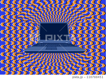 laptop in optical illusion laptop in optical illusion 110788451
