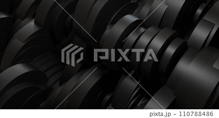 Assorted Metal Objects in Black and White 3d render illustration Assorted Metal Objects in Black and White 3d render illustration 110788486