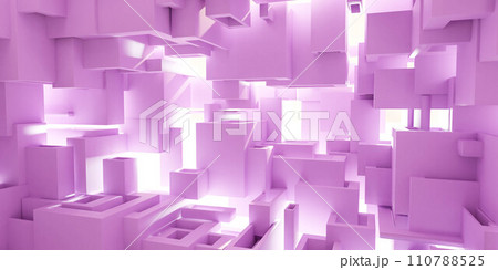 Room Filled With Numerous White Cubes 3d render illustration Room Filled With Numerous White Cubes 3d render illustration 110788525