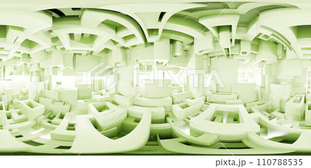abstract Spacious Room Filled With geometric shapes 360 panorama vr environment map abstract Spacious Room Filled With geometric shapes 360 panorama vr environment map 110788535