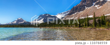 Glacier Lake in Canadian Rocky Mountain Landscape. Glacier Lake in Canadian Rocky Mountain Landscape. 110788559
