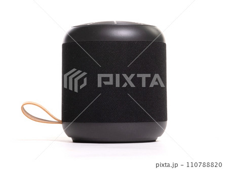 Black portable bluetooth speaker, isolated on white 110788820