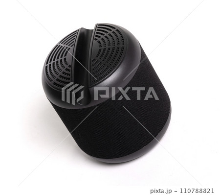Black portable bluetooth speaker, isolated on white 110788821