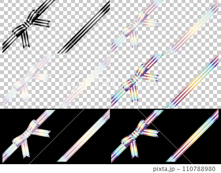 Color variation, ribbon striped butterfly diagonal 4 110788980