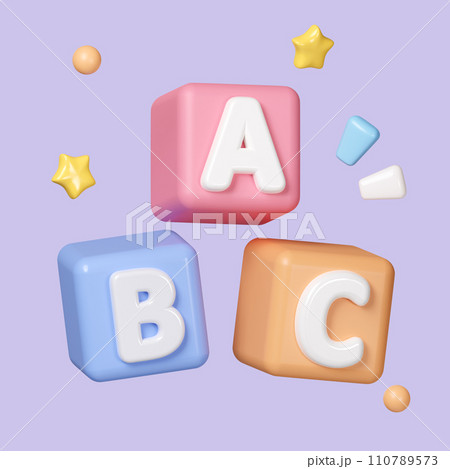 3d ABC blocks connecting jigsaw puzzle. Symbol of business teamwork and baby kid intelligence development concept, 3d rendering illustration. Clipping path of each element included. 3d ABC blocks connecting jigsaw puzzle. Symbol of business teamwork and baby kid intelligence development concept, 3d rendering illustration. Clipping path of each element included. 110789573