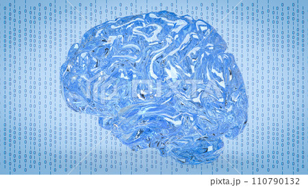 The Brain on digital Background for machine learning or ai concept 3d rendering. The Brain on digital Background for machine learning or ai concept 3d rendering. 110790132