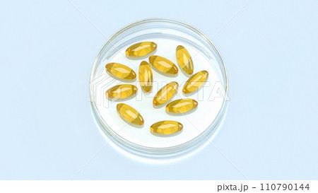 The oil pill for vitamin or healthy concept 3d rendering. 110790144