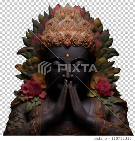 Shy Buddha illustration Shy Buddha illustration 110791316