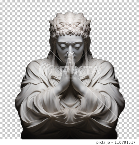 Shy Buddha illustration 110791317