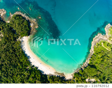 Amazing top view beach Aerial view of Tropical beach sea in the beautiful Phuket island Located at Freedom beach Phuket Thailand 110792012
