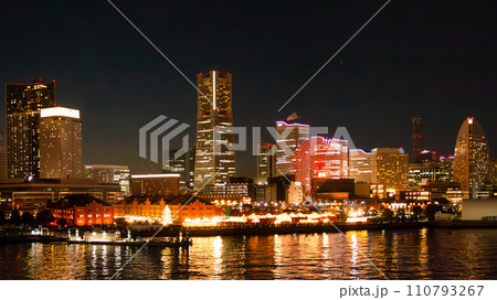 神奈川 横浜港の夜景 神奈川 横浜港の夜景 110793267