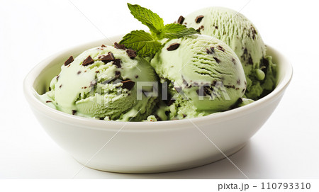 チョコミントアイスクリーム「AI生成画像」 110793310