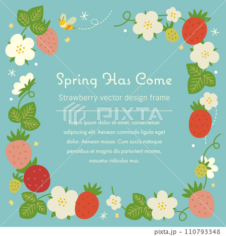 いちごのデザインフレーム 110793348