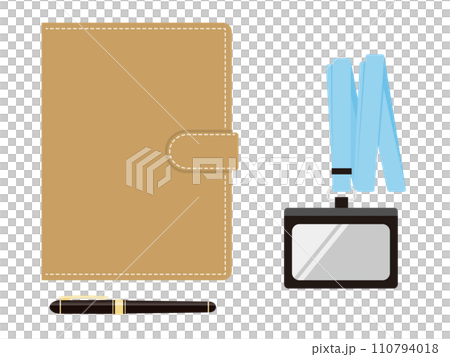 Business notebook, ID card case, and fountain pen 110794018