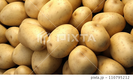 美味しい皮付きのじゃがいも Delicious potatoes AI生成画像 110795212