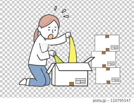 転居して荷物が片付かないイメージ 110795547