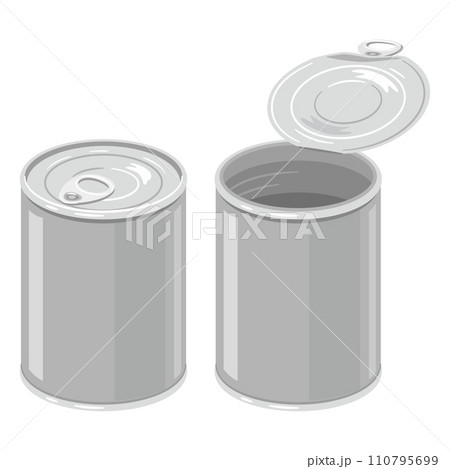 無地の缶詰と空の缶詰セット　プルタブあり 110795699