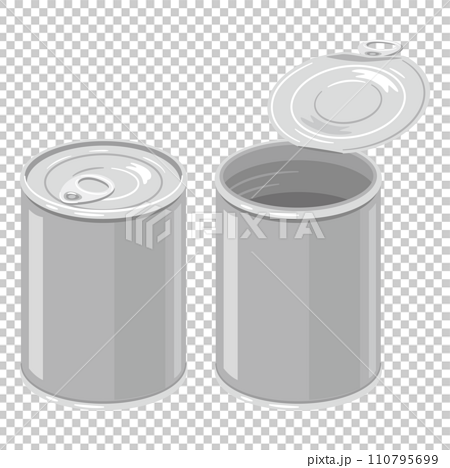 無地の缶詰と空の缶詰セット　プルタブあり 110795699