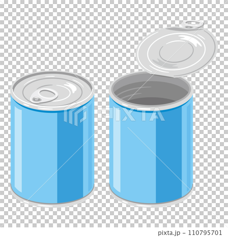Canned and empty canned food set with pull tab 110795701