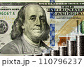 Analysis of US dollar growth trends, business and economic data 110796237